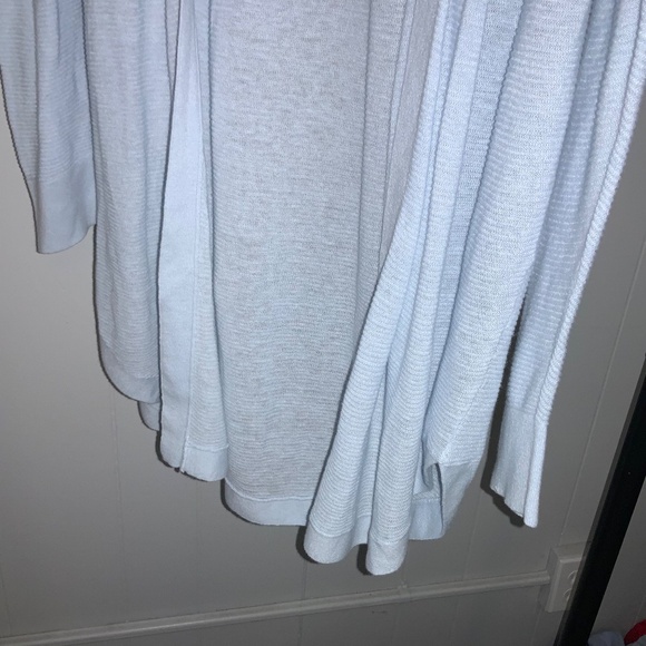 Loft linen blend open front light blue cardigan sweater XL Lagenlook capsule - Picture 2 of 5